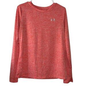 Under Armour Heatgear Red Heather Long Sleeve Shirt M
